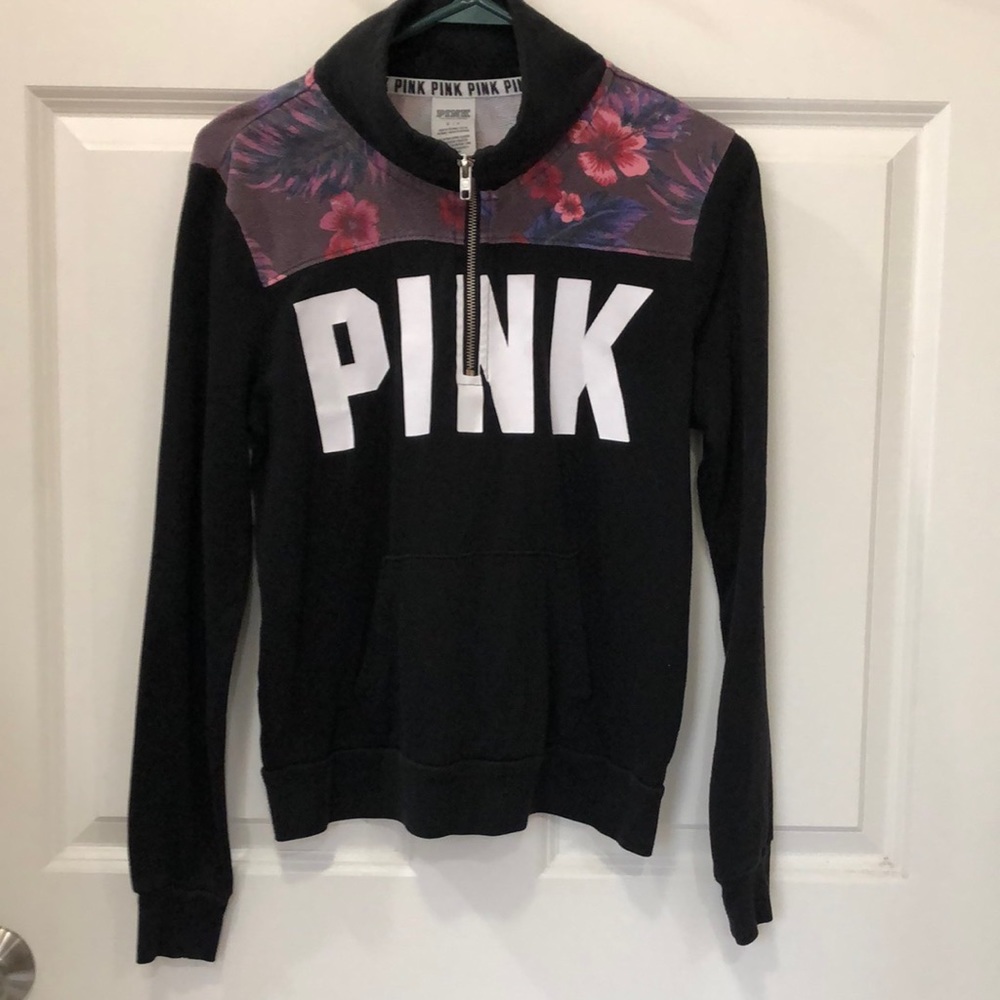 Black, zip up sweatshirt